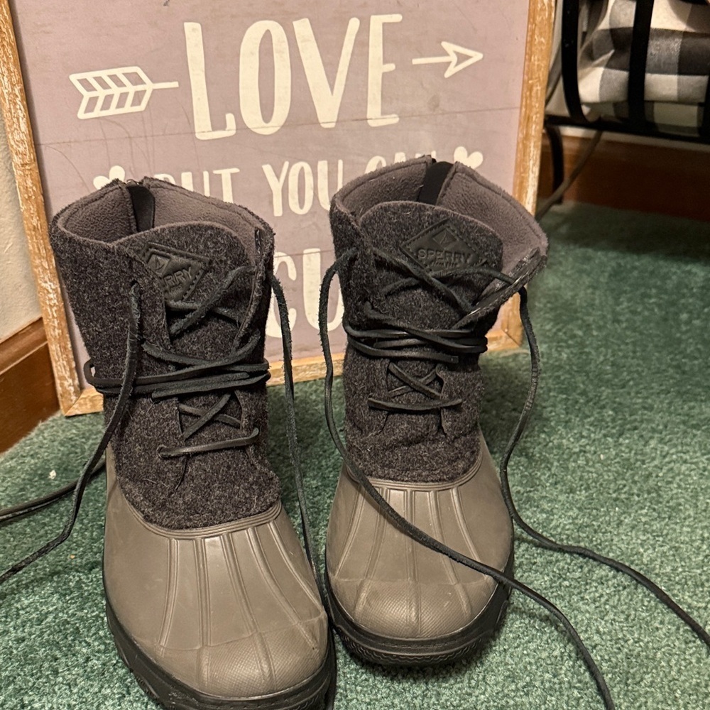 Sperry Women's Gray and Black Winter Boots - Picture 2 of 5
